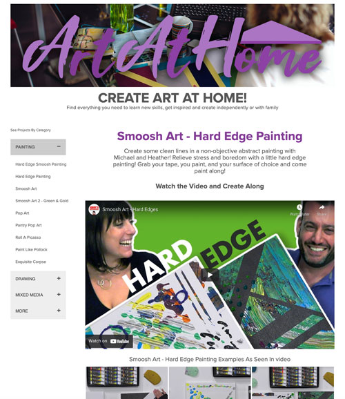 Art at home page example